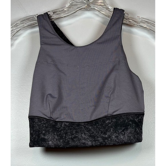 Lululemon Wunder Train Longline Bra Denim Wash Dusky Lavender Black, Size 4 - Picture 8 of 9
